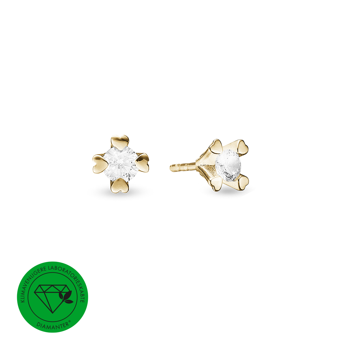 Mary ørestikker 14 kt guld med 2x0,75 ct labgrown diamant W/VS - Model: 14947775