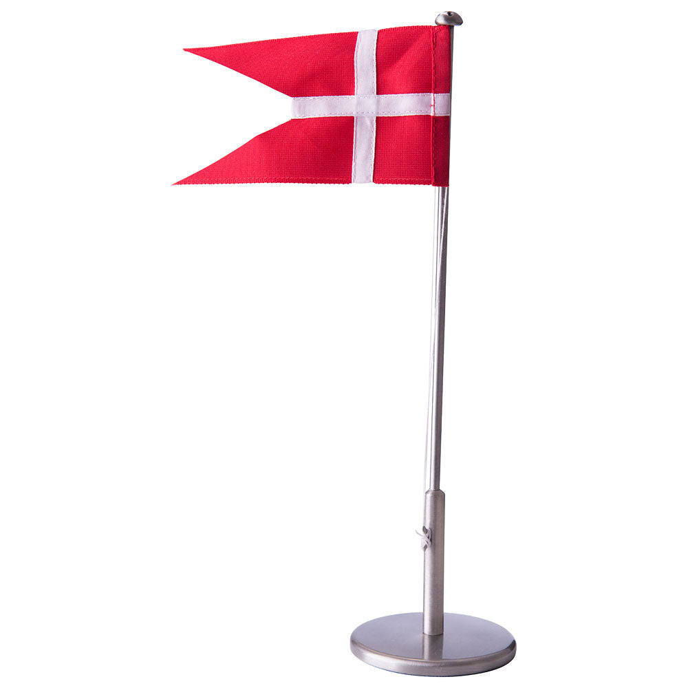 Zilverstad Fortinnet flagstang uden motiver, 40 cm