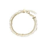 Aagaard - Forgyldt sterling sølv armbånd dobbelt med ferskvandsperler - Model: 1601-S-G40