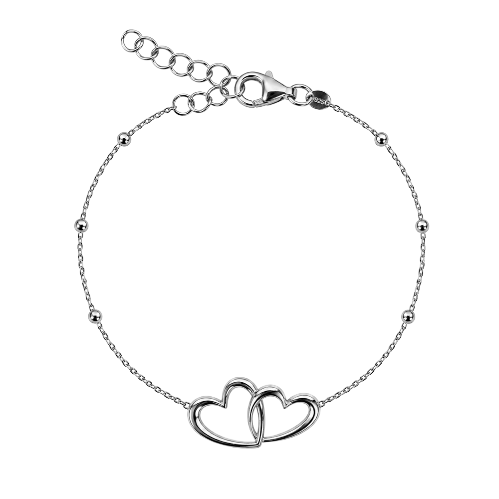 Aagaard Twin Hearts Armbånd Sterling Sølv - Model: 1601-S-S58