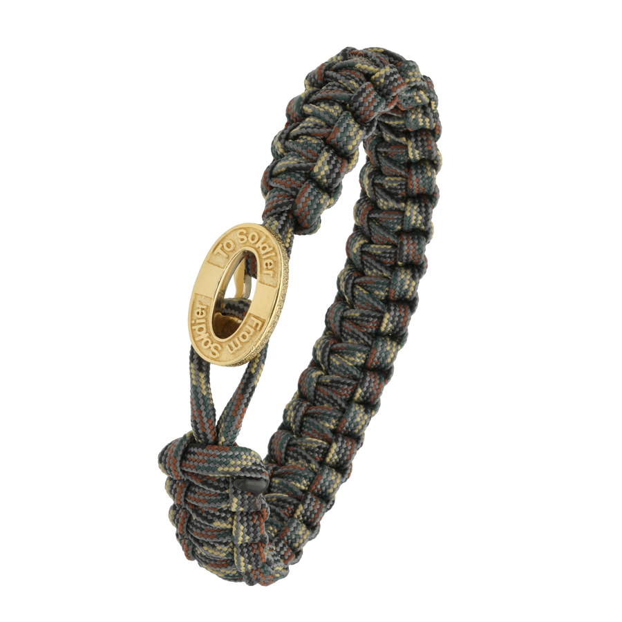 Aagaard - FROM SOLDIER TO SOLDIER - Grønt Armbånd Sølv Lås. - Model: 1604-FSTS-Gre-S11