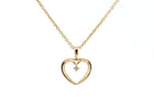 14kt vedhæng-  hjerte m. 0,02ct tw/si brillant - 45-00061-1850F