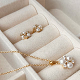 Scrouples - Halskæde - Forgyldt sølv, perler og syntetiske zirkoner - Model: 240222