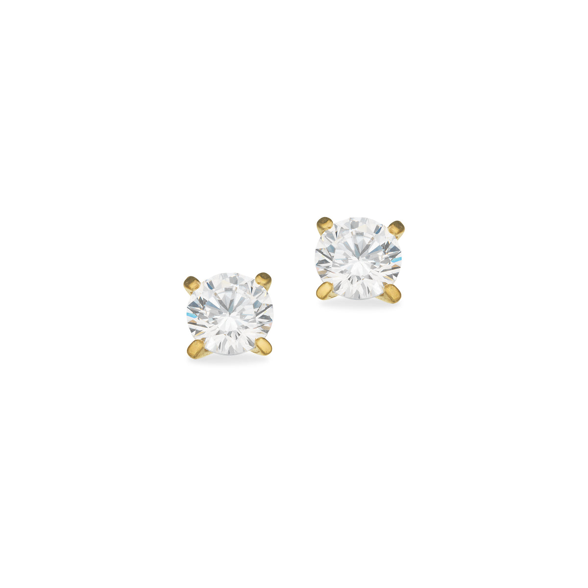 Scrouples-Øreringe 6 x 6 mm. syn.zir. guldfarvet stål-model 165551FG