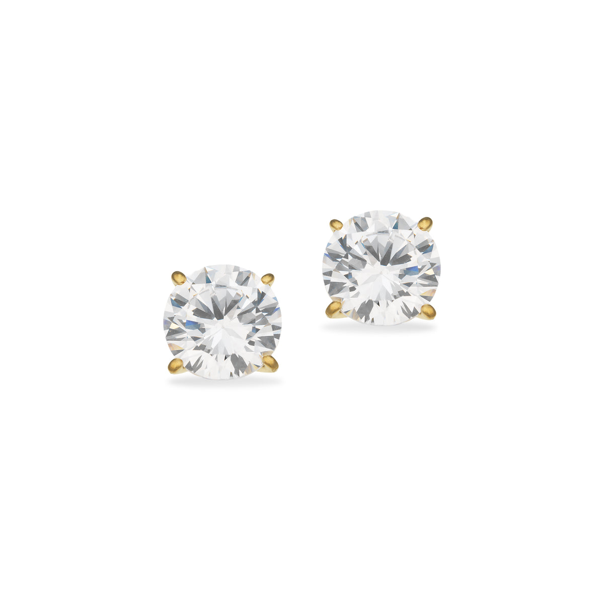 Scrouples-Øreringe 8 x 8 mm. syn.zir. guldfarvet stål-model 165561FG