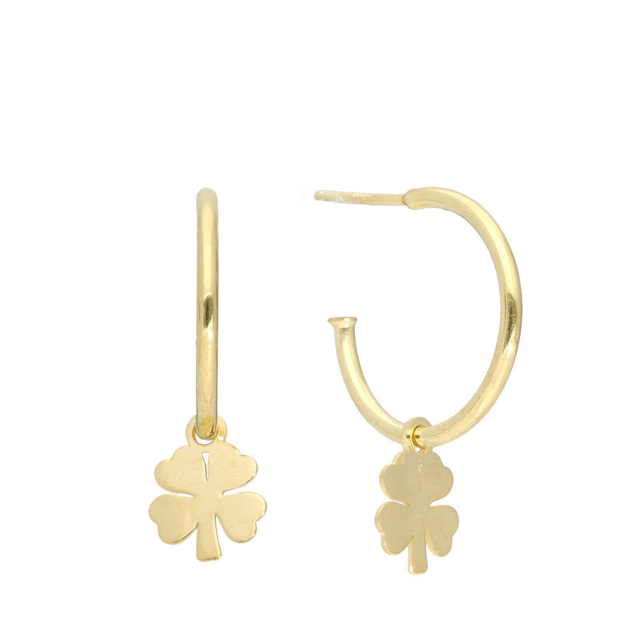 Aagaard - 8 kt  guld creol med vedhæng "Clover" - Model: 1670-G8-40