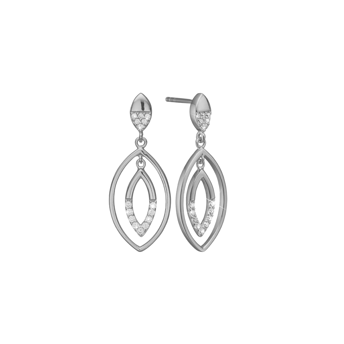 Aagaard Ørehænger Dråber Cubic Zirkonia Sterling Sølv