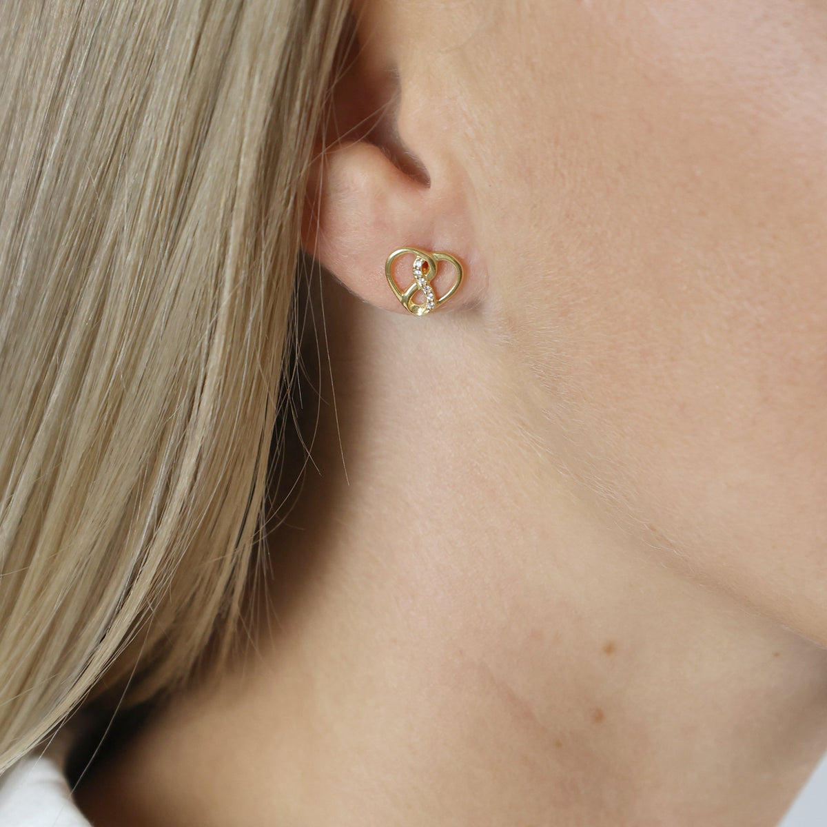 Aagaard Evig Kærlighed Øretikker 14 Karat Guld Med Cubic Zirkonia
