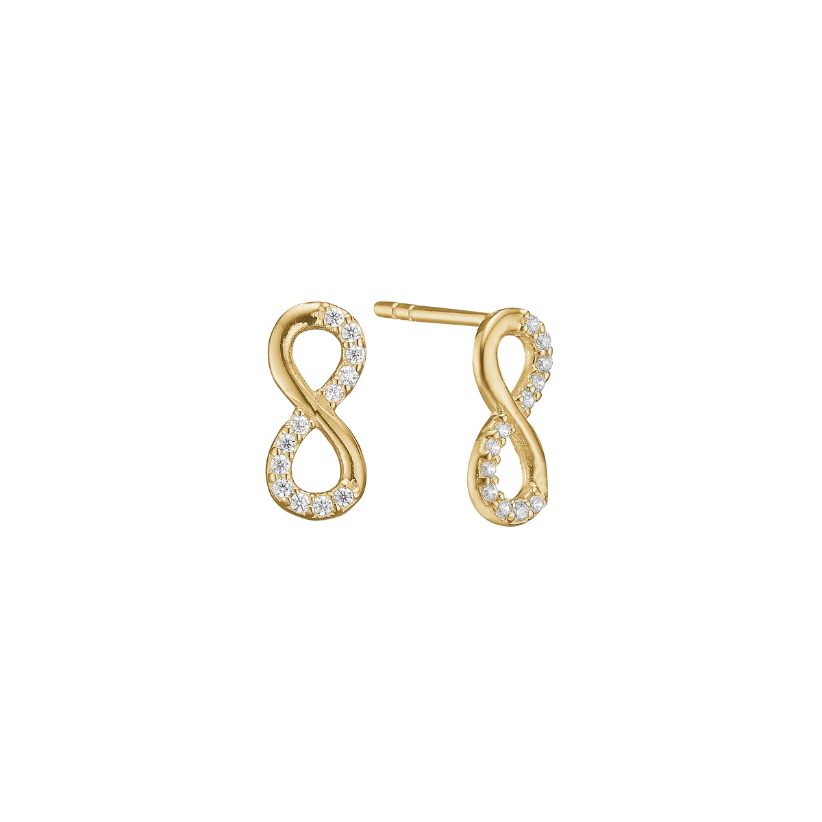 Aagaard Ørestikker Evighed med Cubic Zirkonia 8 Karat Guld