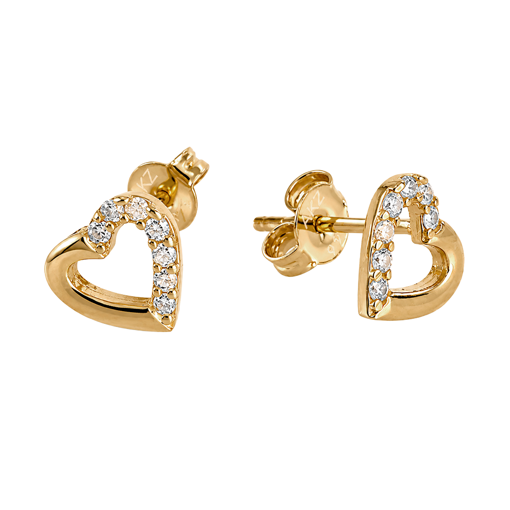Aagaard Heartline Ørestikker med Zirkonia Forgyldt Sterling Sølv - Model: 1671-S-G53