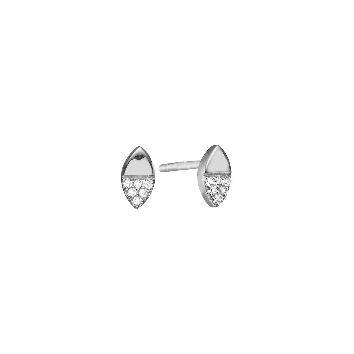 Aagaard Ørestikker Blade med 12 Cubic Zirkonia Sterling Sølv