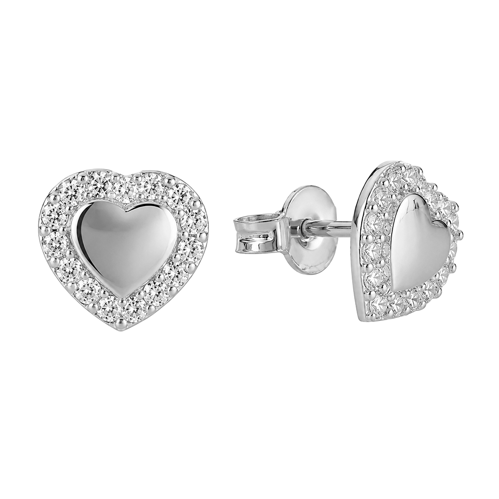 Aagaard Beloved Ørestikker Hjerte med Zirkonia Sterling Sølv - Model: 1671-S-S51
