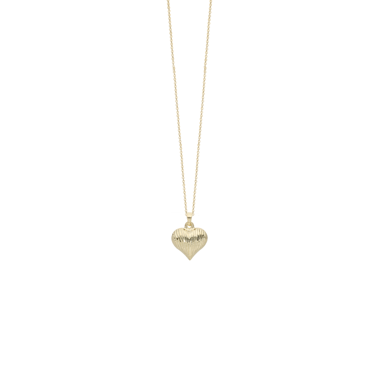 Aagaard Halskæde med Vedhæng Heart 8 Karat Guld Forgyldt Sterling Sølv Kæde 45 cm