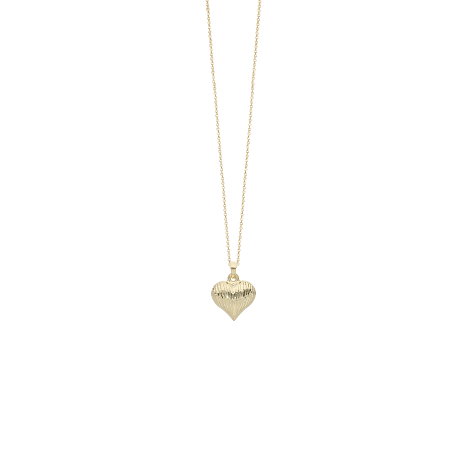 Aagaard - 8 kt  guld vedhæng "Heart" med forgyldt kæde - Model: 1680-G8-80-45