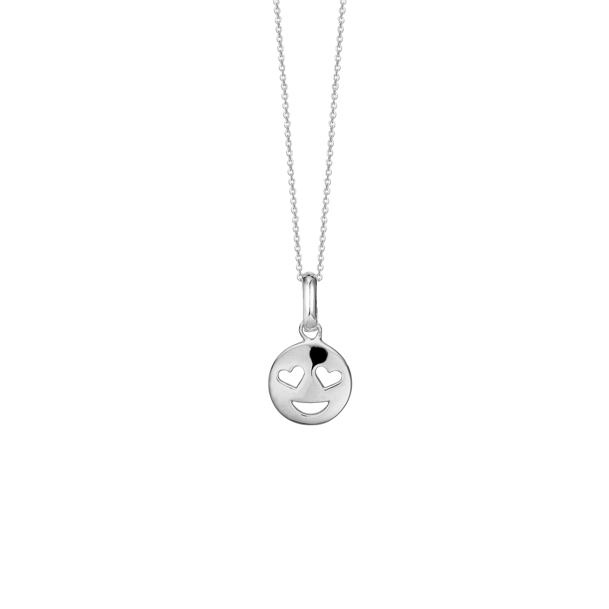 Aagaard Halskæde til Børn Smiley Sterling Sølv 38 cm