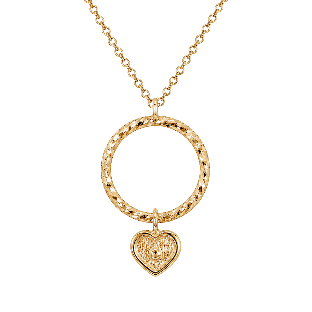 Aagaard One Heart Halskæde Forgyldt Sterling Sølv 45 cm - Model: 1680-S-G128-45