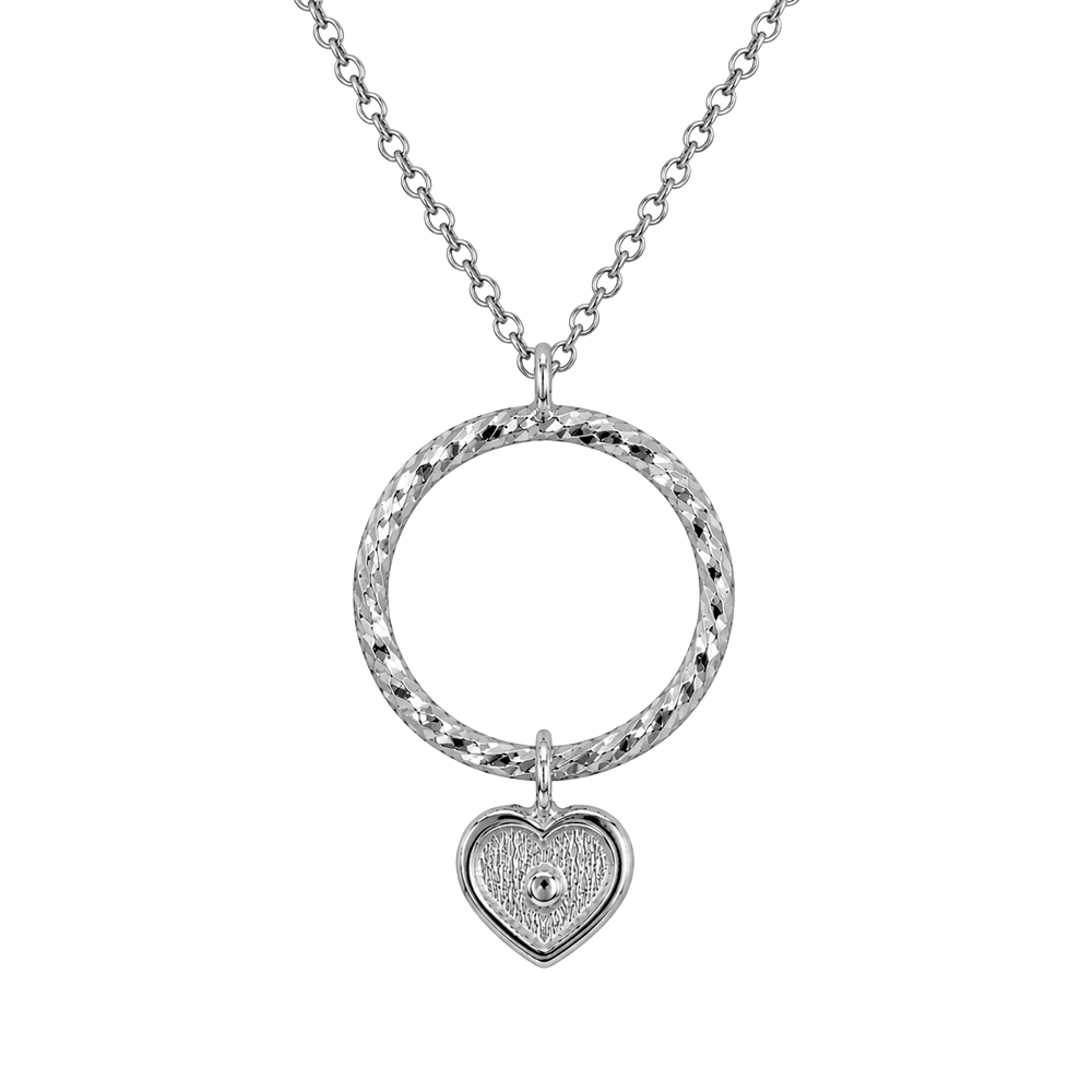 Aagaard One Heart Halskæde Sterling Sølv 45 cm - Model: 1680-S-S128-45