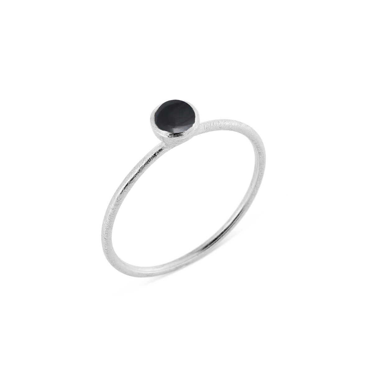Susanne Friis Bjørner - Ring - Sølv med sort agat - Model: 1686-1-101