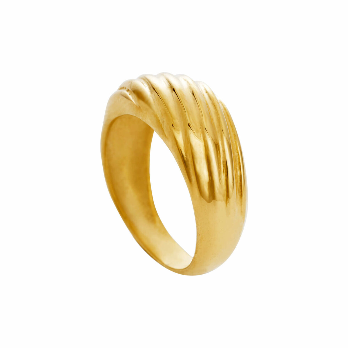 Susanne Friis Bjørner - Ring forgyldt med bølget struktur - Modelnr.: SFB-1698-21