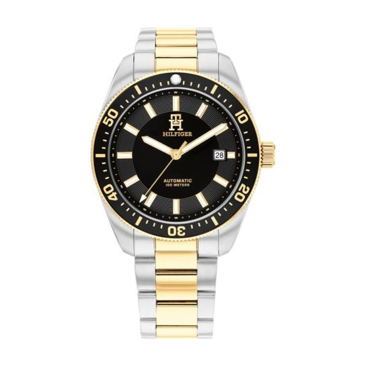Tommy Hilfiger - Herreur, stål/bicolour med lænke - Model: 1710552