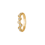 Aagaard - 14 kt guldring med syntetiske zirkoner - Modelnr: 1800-G14-04