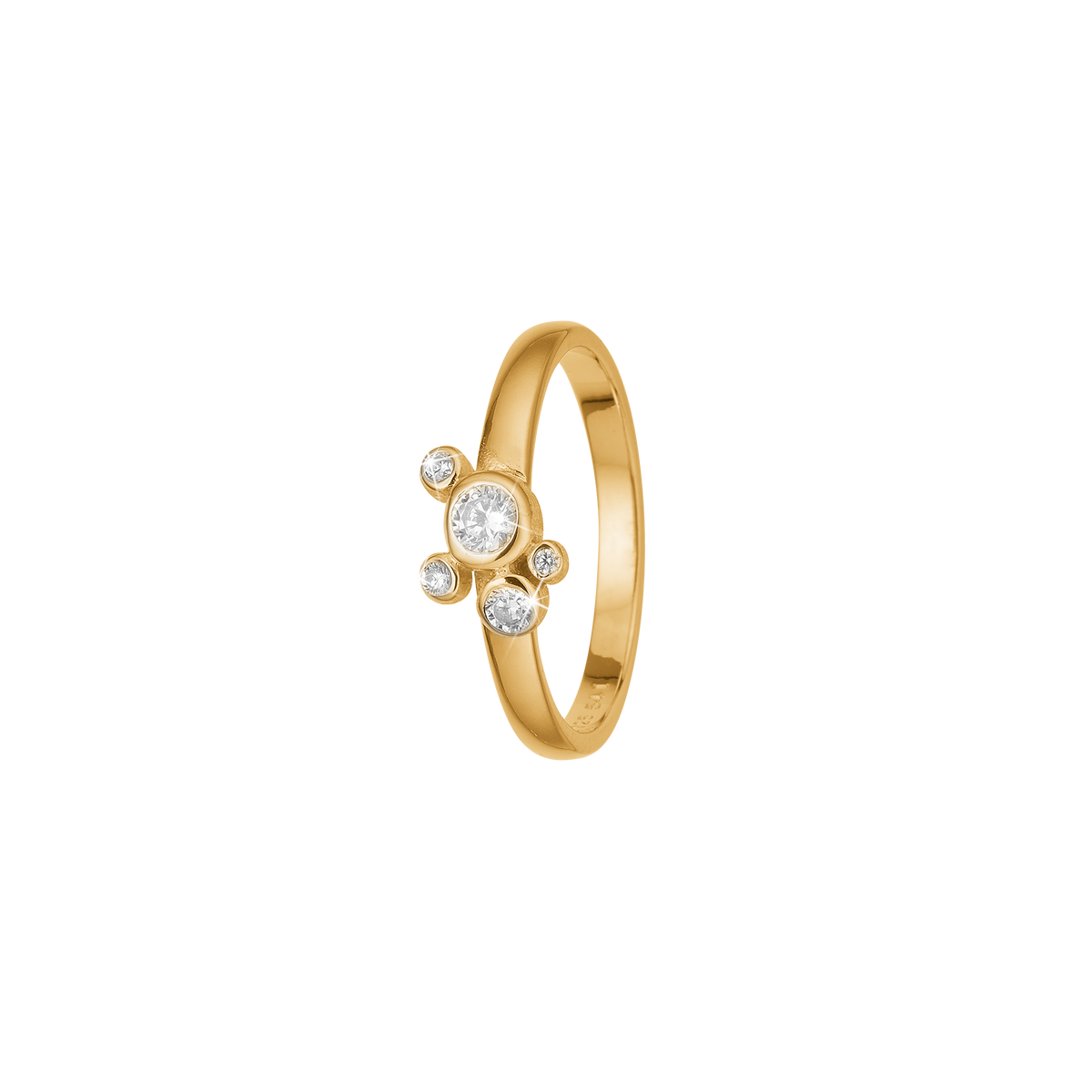Aagaard Ring 8 Karat Guld med 5 Cubic Zirkonia