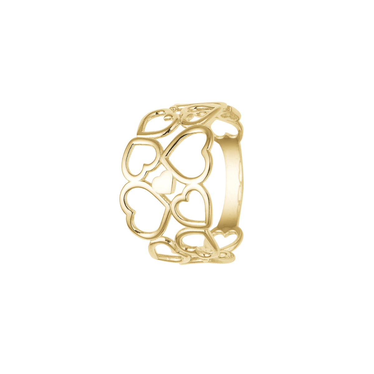 Aagaard Ring Hjerter 8 Karat Guld
