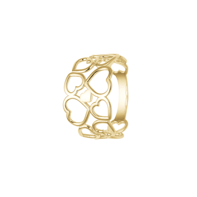 Aagaard Ring Hjerter 8 Karat Guld