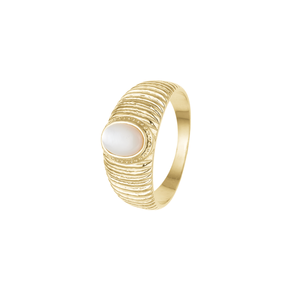 Aagaard - Ring i forgyldt "Perlemor" - Model: 1800-S-G26