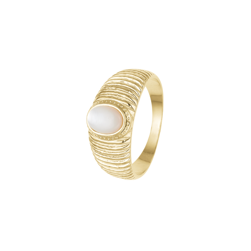 Aagaard - Ring i forgyldt "Perlemor" - Model: 1800-S-G26