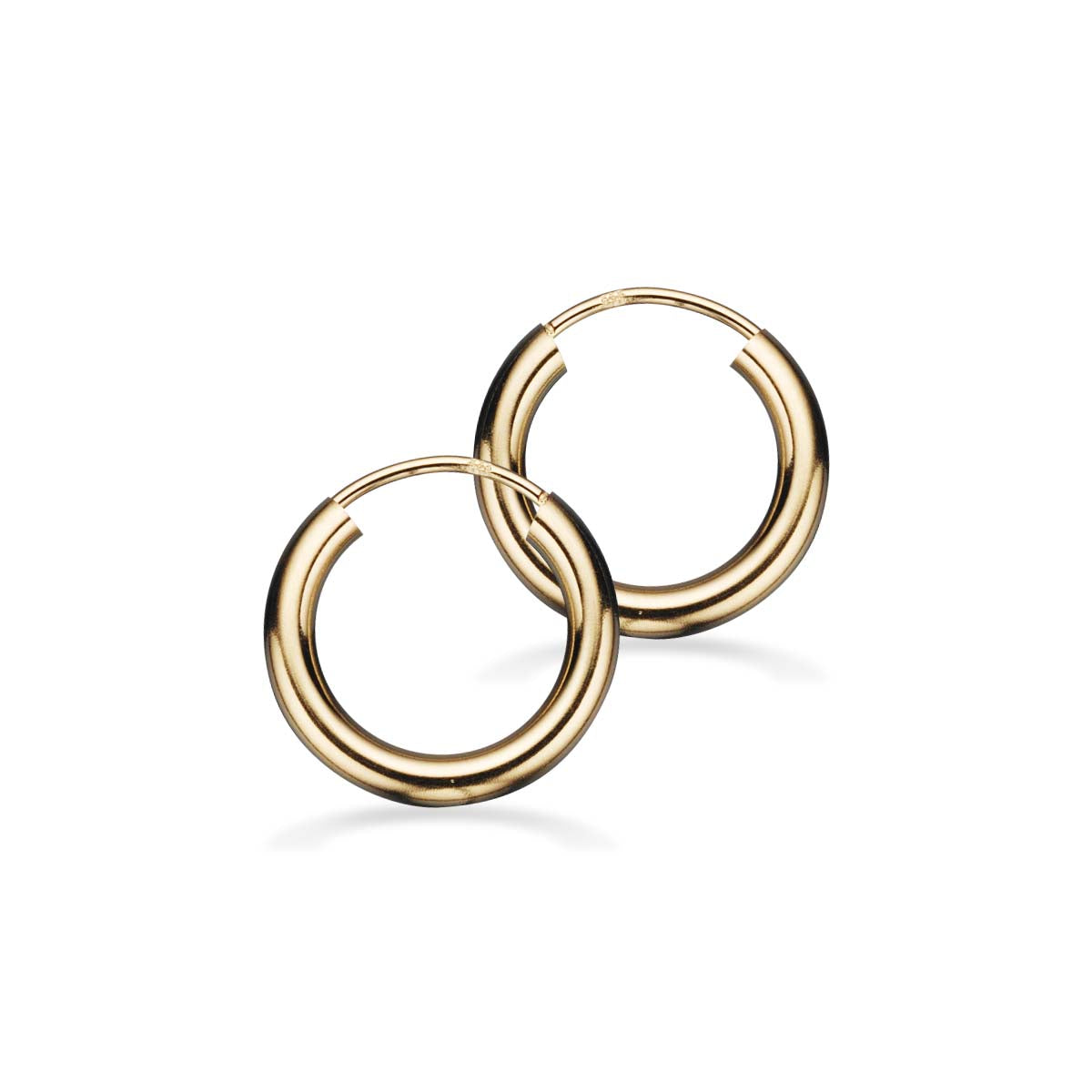 Scrouples - 8 kt guld creoler 2,5 x 15 mm - Model: 19233
