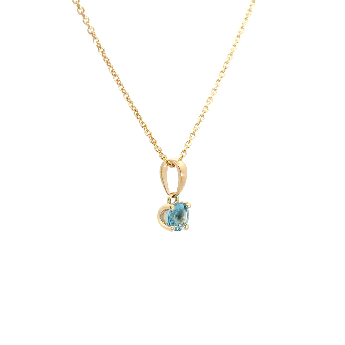 14 kt. vedhæng med Swiss blue topaz - 20-22157