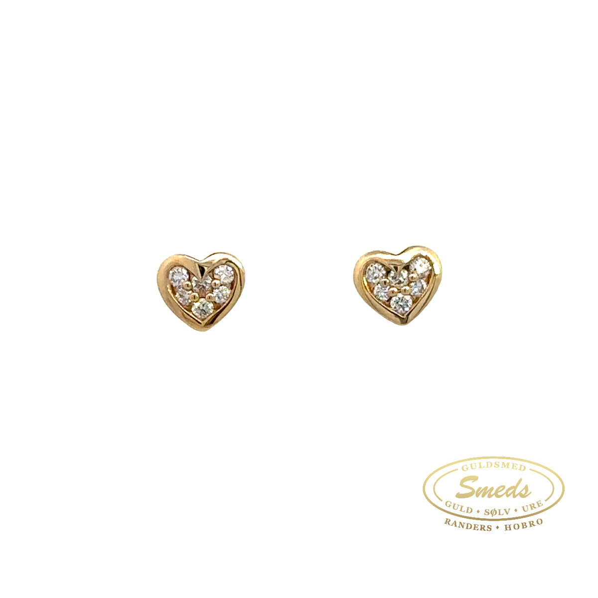 Nordahl Andersen - 14kt. guld ørestik hjerte 0,157 ct w/si - Model: 338 005BR5