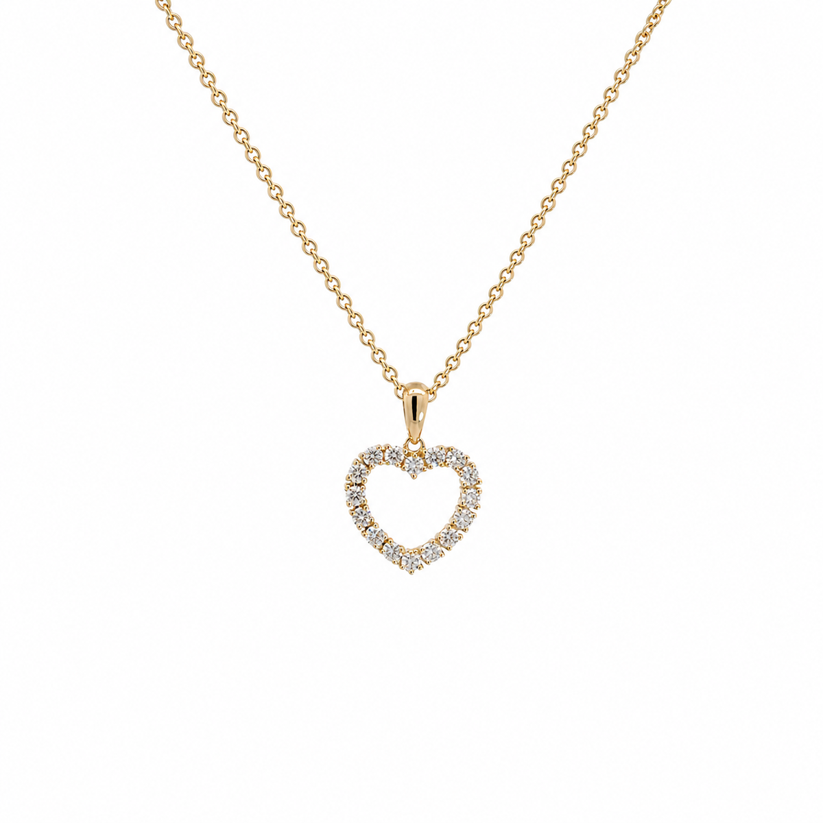 14 kt. Guld hjerte vedhæng -  med 0,50ct tw/si brillant - Model: 20-22166