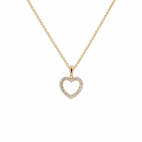 14 kt. Guld hjerte vedhæng -  med 0,50ct tw/si brillant - Model: 20-22166