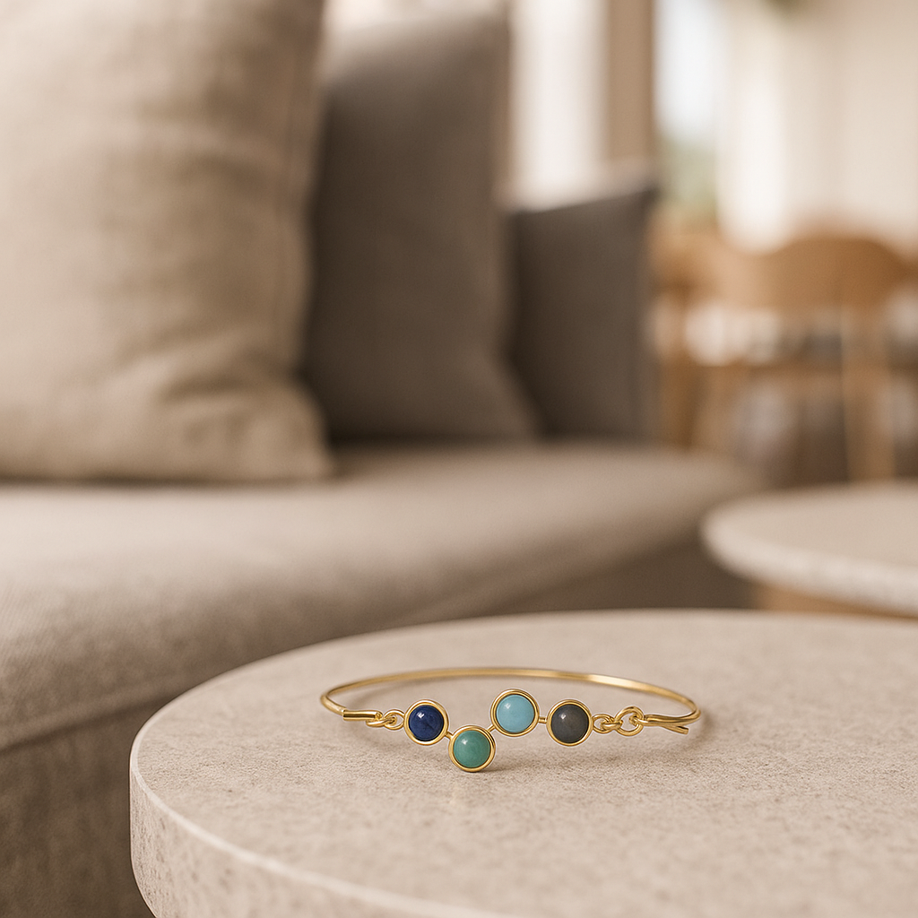 Heiring Multi armring med Horizon blå mix top