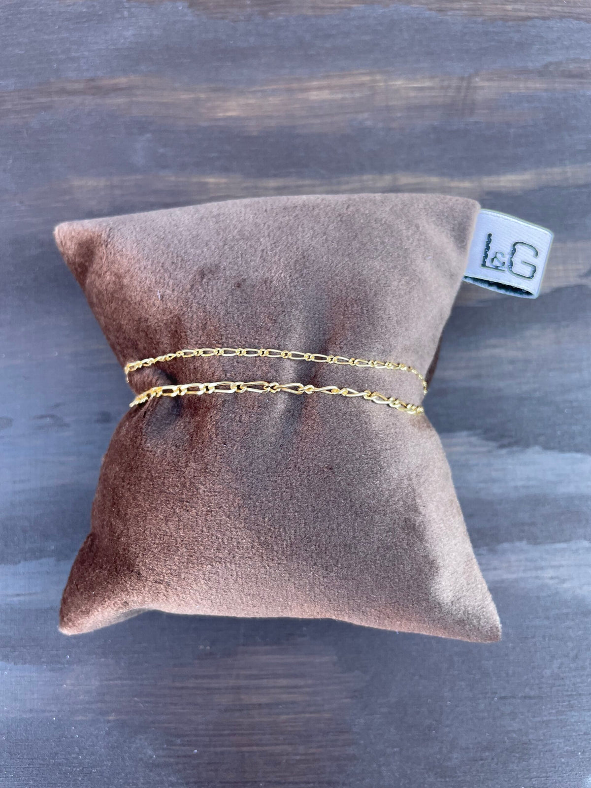 L&G Armbånd i forgyldt sølv, 2 rækker 17+3 cm - model 2060748