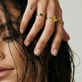 Christina Jewelry - Four Leaf Clover, ring, forgyldt sølv - Model: 800-3.29.B