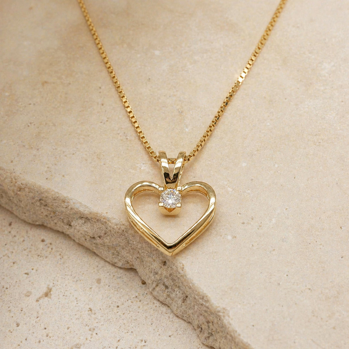 Scrouples - Kleopatra hjerte vedhæng, med 0,10 ct. H-W/SI 14 kt rødguld- Model: 2125,10