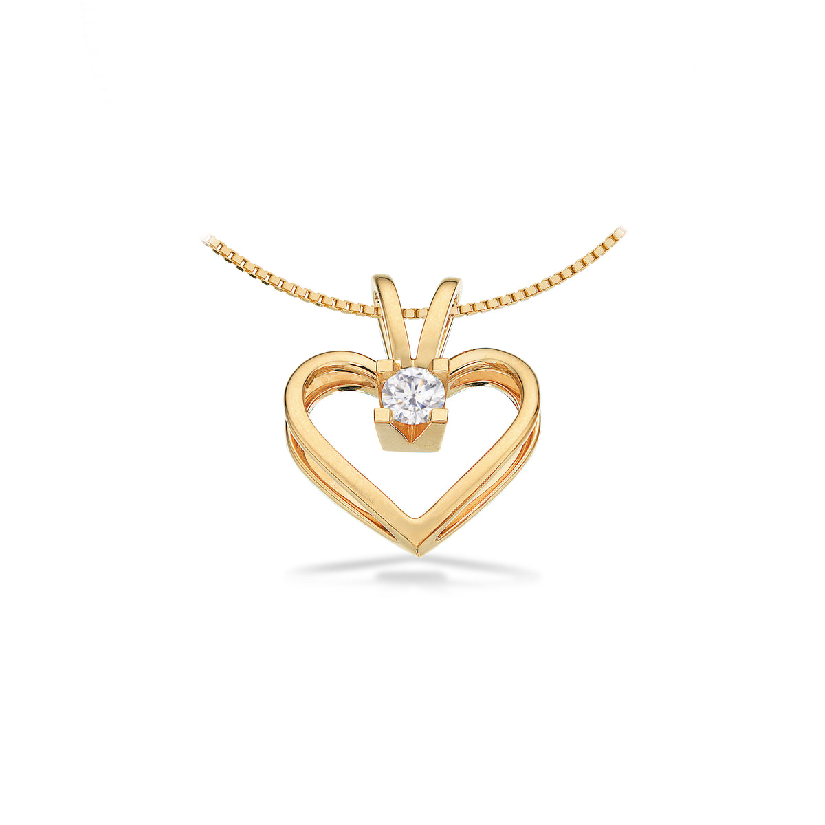 Scrouples - Kleopatra hjerte vedhæng, med 0,25 ct. H-W/SI 14 kt rødguld- Model: 2125,25