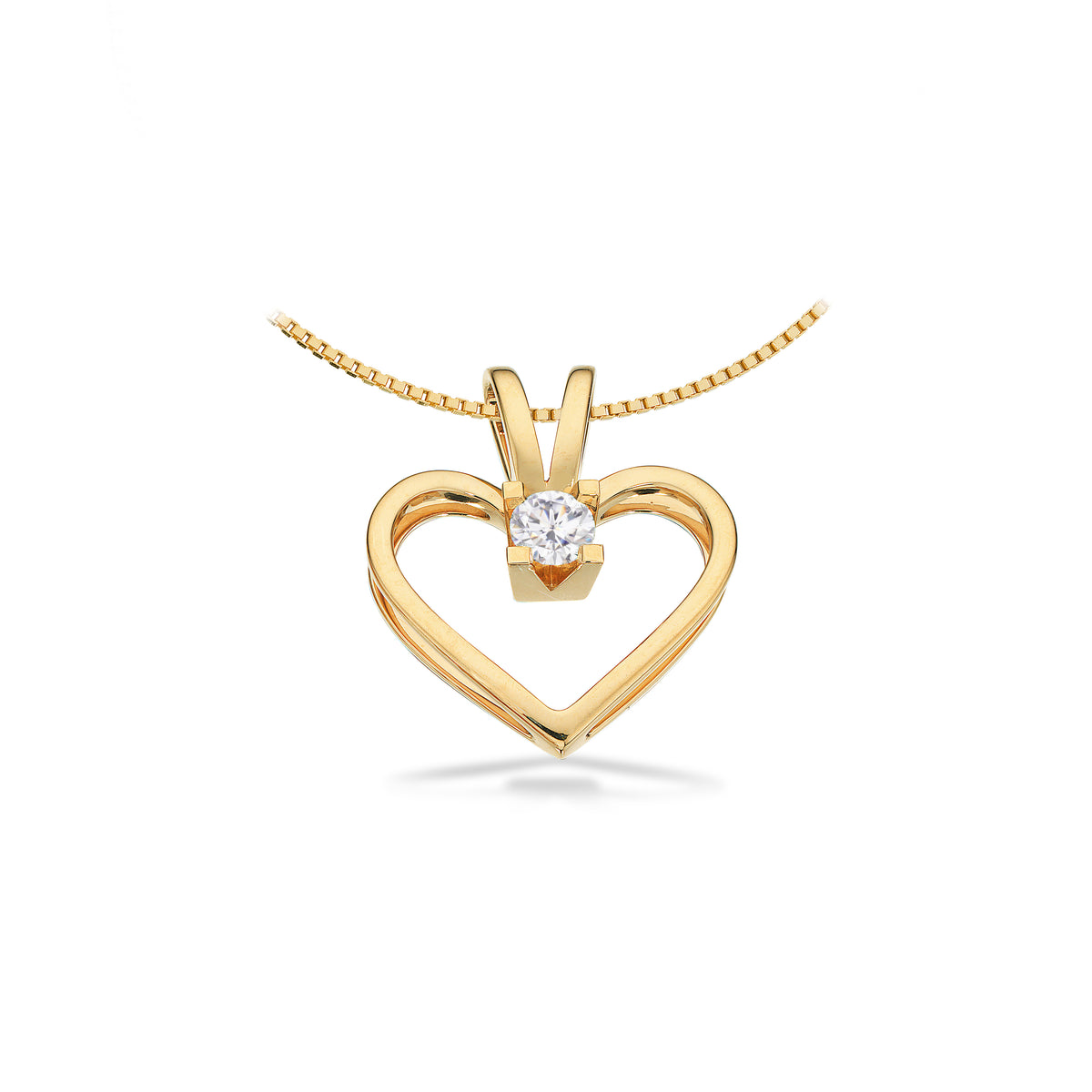 Scrouples - Kleopatra hjerte vedhæng, med 0,30 ct. H-W/SI 14 kt rødguld- Model: 2125,30
