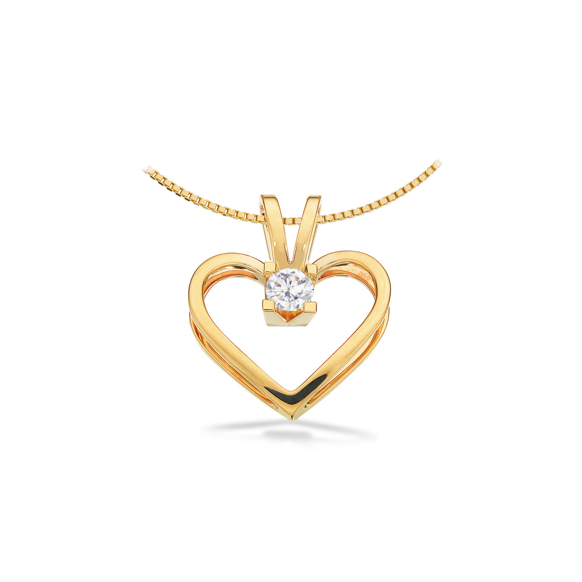 Scrouples - Kleopatra hjerte vedhæng, med 0,35 ct. H-W/SI 14 kt guld- Model: 2125,35