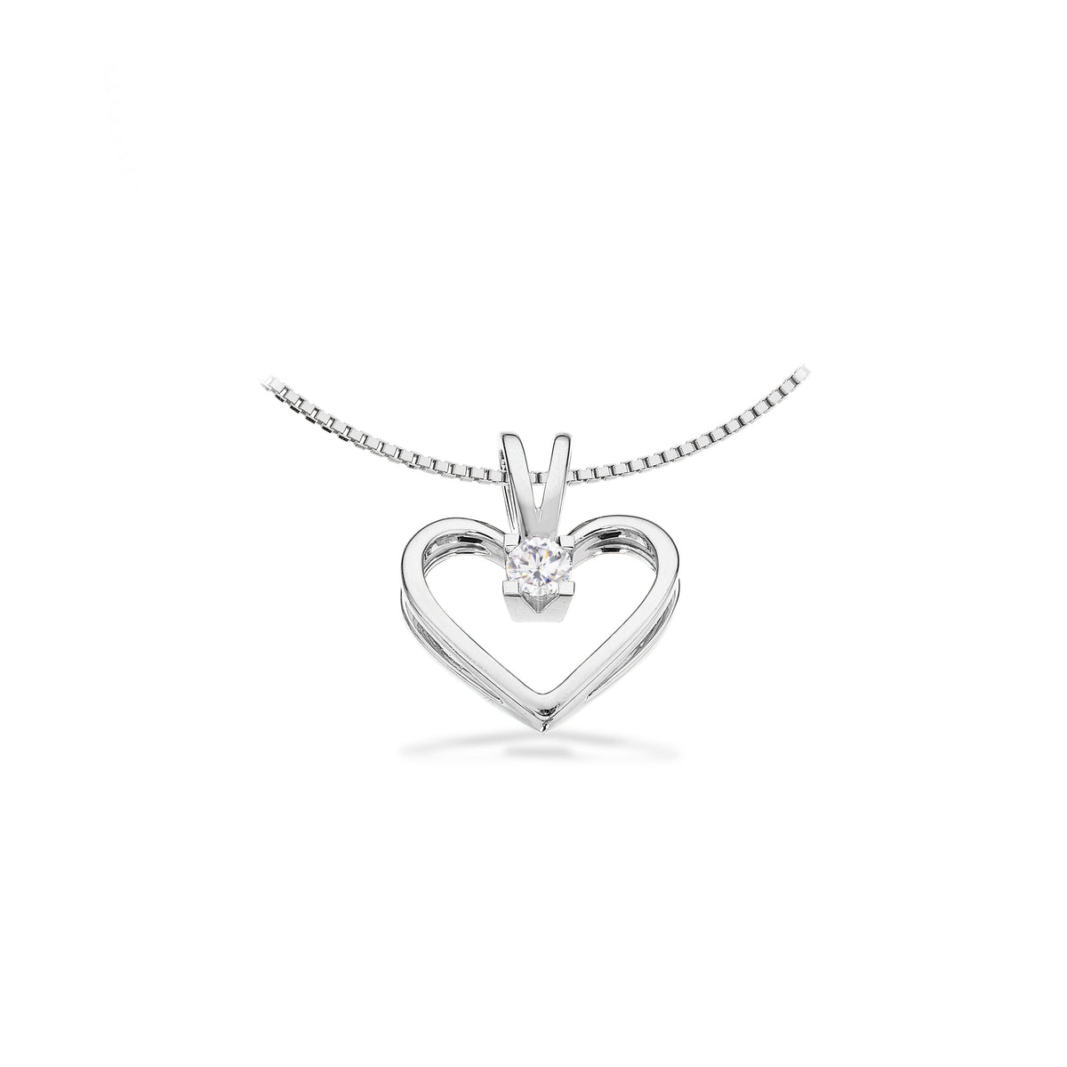 Scrouples - Kleopatra diamant hjerte vedhæng med 0,10ct w/si 14 kt. hvidguld - Modelnr.: 2126,10