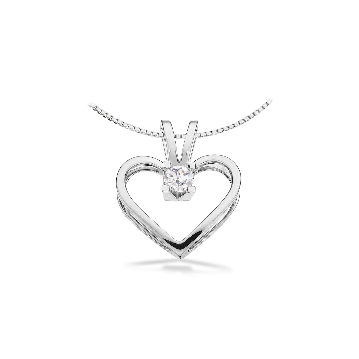 Scrouples - Kleopatra diamant hjerte vedhæng med 0,35ct w/si 14 kt. hvidguld - Modelnr.: 2126,35