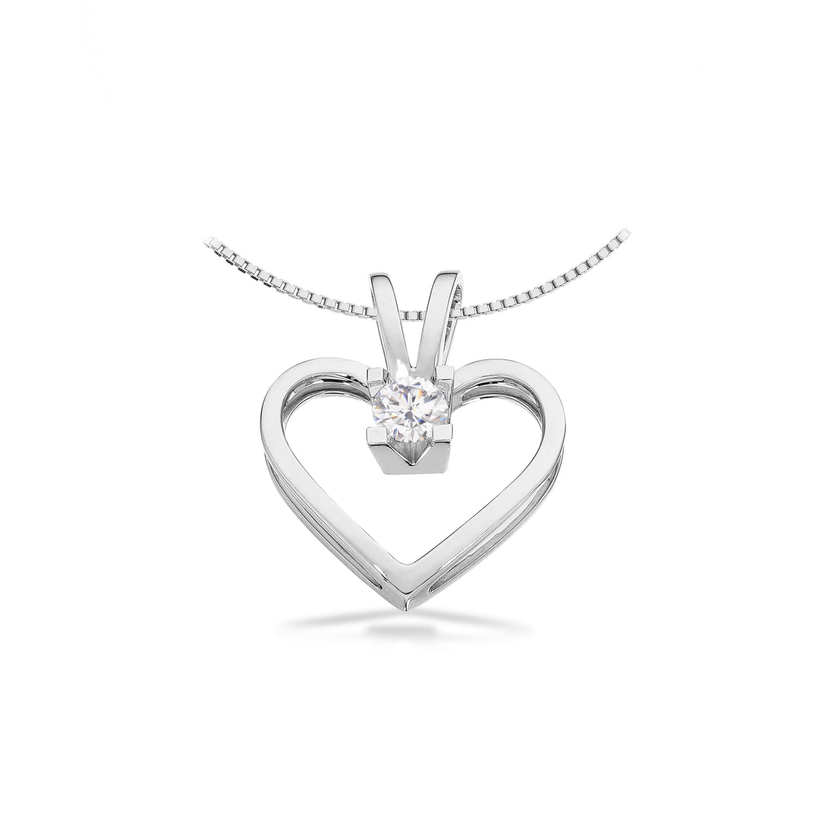 Scrouples - Kleopatra diamant hjerte vedhæng med 0,40ct w/si 14 kt. hvidguld - Modelnr.: 2126,40