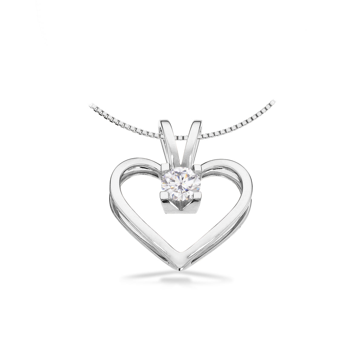 Scrouples - Kleopatra diamant hjerte vedhæng med 0,50ct w/si 14 kt. hvidguld - Modelnr.: 2126,50