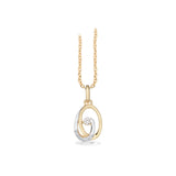 Scrouples - 8 kt guld vedhæng med syntetiske zirkoner og forgyldt kæde - Model: 215564