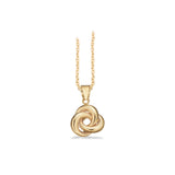 Scrouples - 8 kt guld vedhæng knude, med forgyldt kæde - Model: 216373