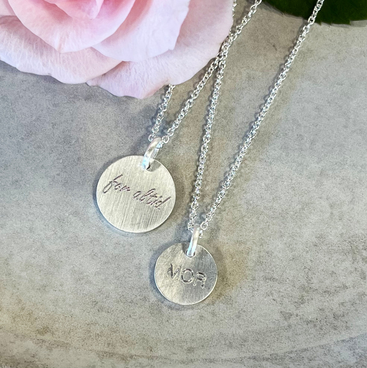 Scrouples - Sølv #TAGME halskæde, "FOR ALTID" 13 mm - Model: 224642-FORALTID
