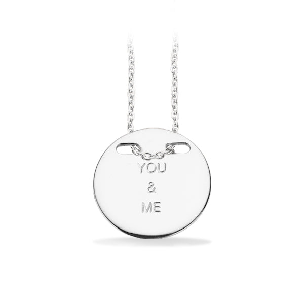 Scrouples - Sølvvedh rhod + kæde - WearLove - YOU & ME - Modelnr.: 227342-05